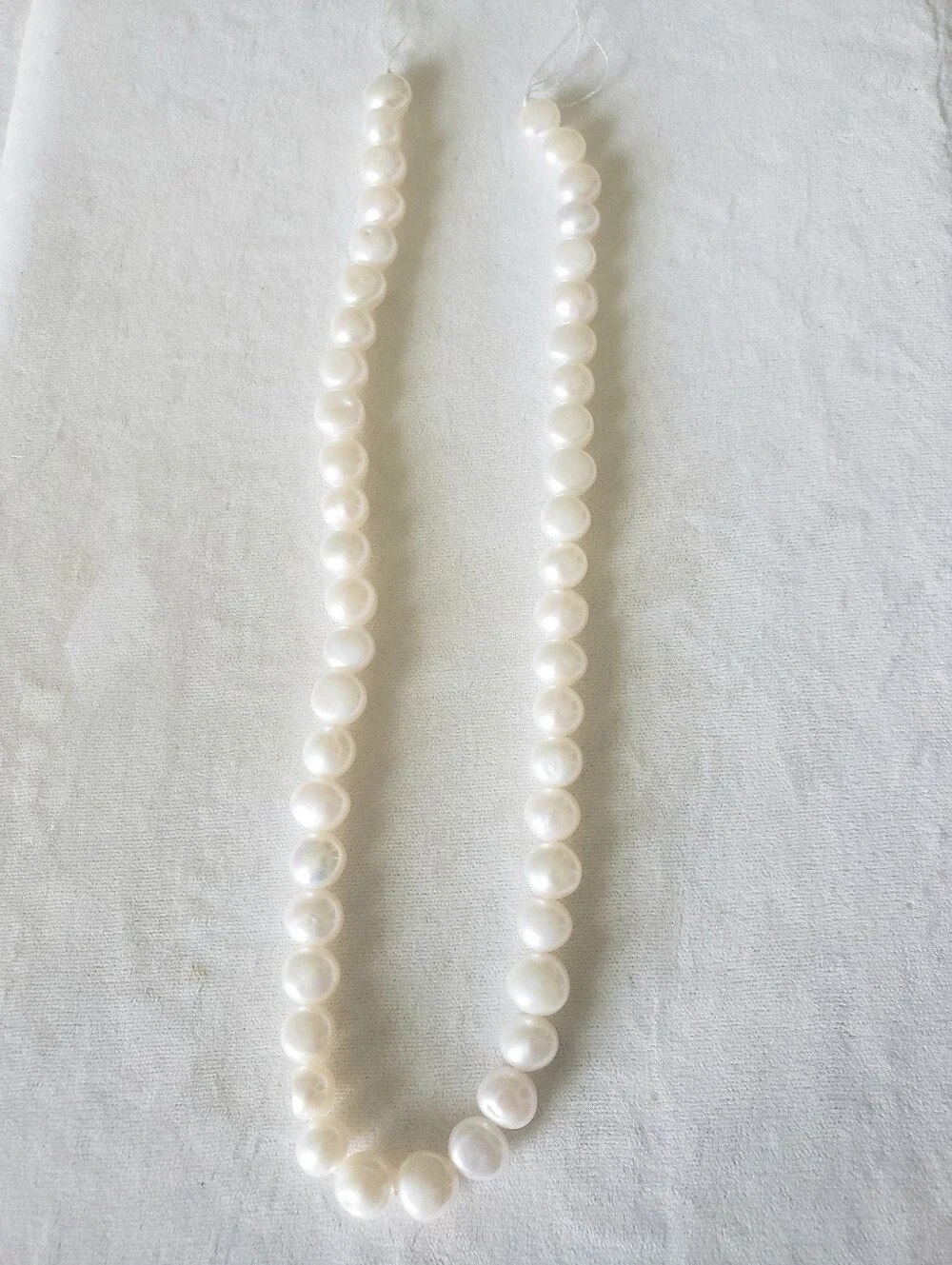 Strand Of Fresh Water Semi Round Pearls